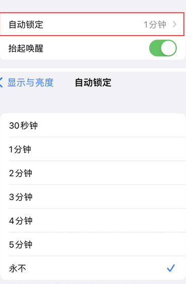 广平苹果换屏维修分享无法调整iPhone自动锁屏的时间怎么办